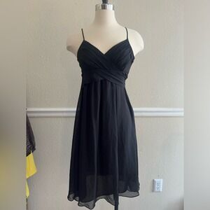 The Limited Y2K Silk Black Babydoll Dress Size 2 Fairy Whimsigoth Party